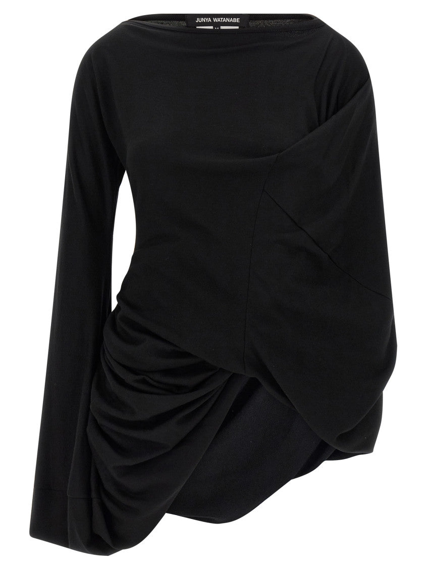 Black Boat Neck Top 1