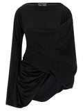 Black Boat Neck Top 1
