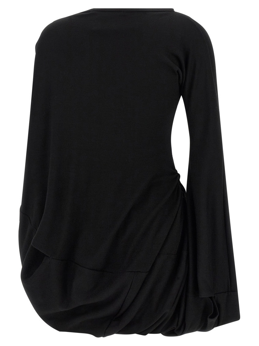 Black Boat Neck Top 2