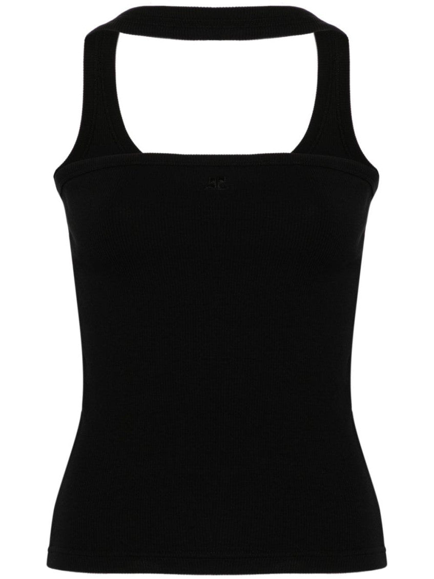 Black Scoop Neck Top 1