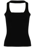 Black Scoop Neck Top 1