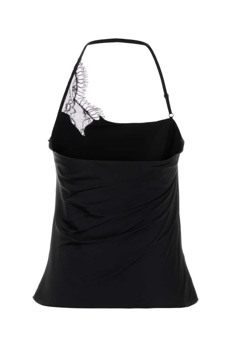 Black Lace One Shoulder Top 2