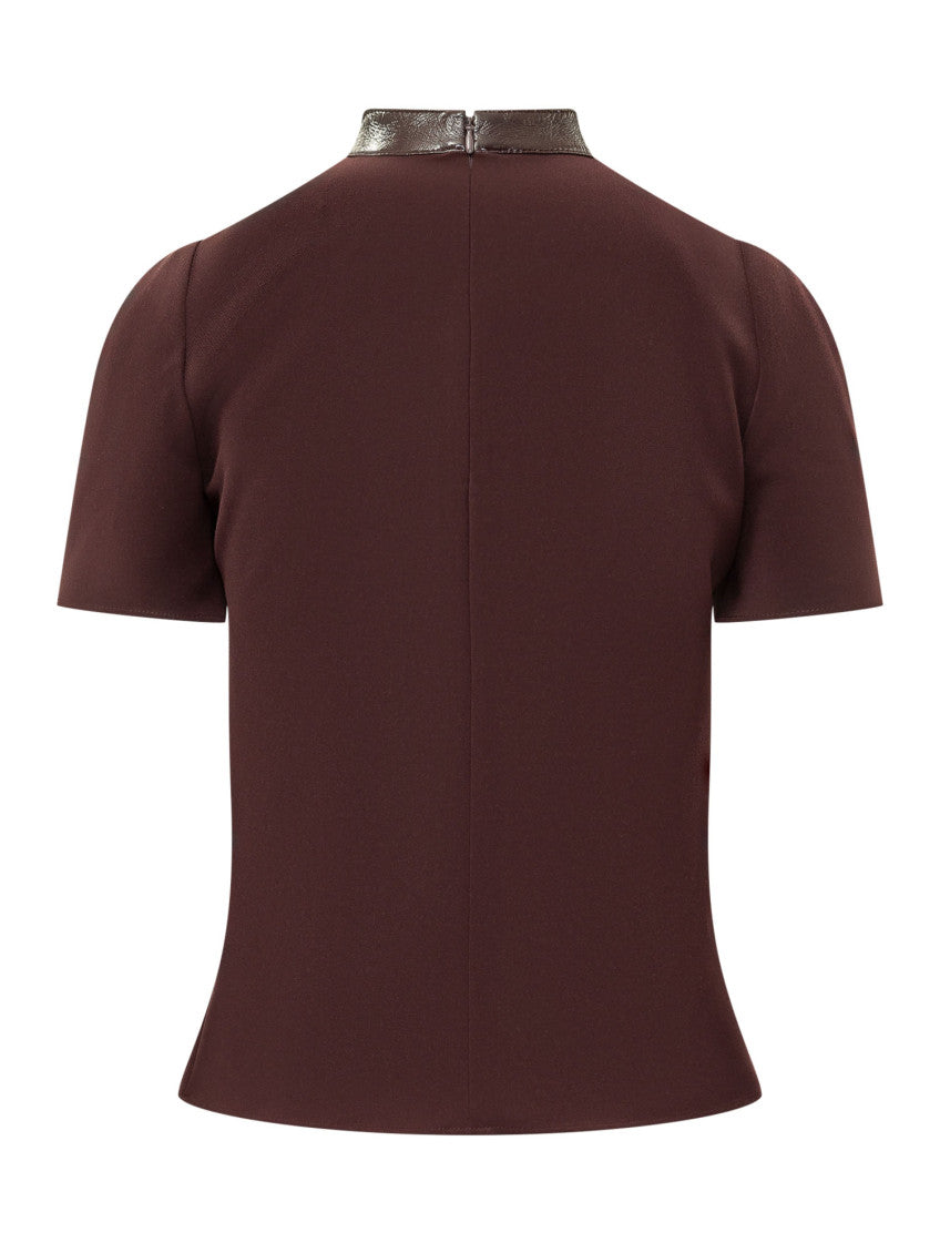 Maroon Mock Collar Top 2