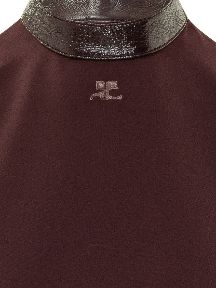 Maroon Mock Collar Top 3