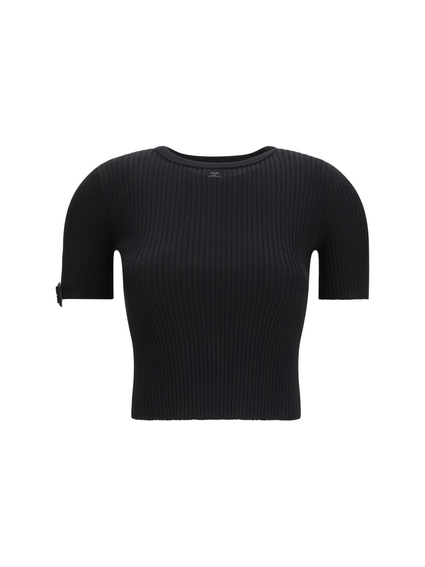 Black Crew Neck Top 1