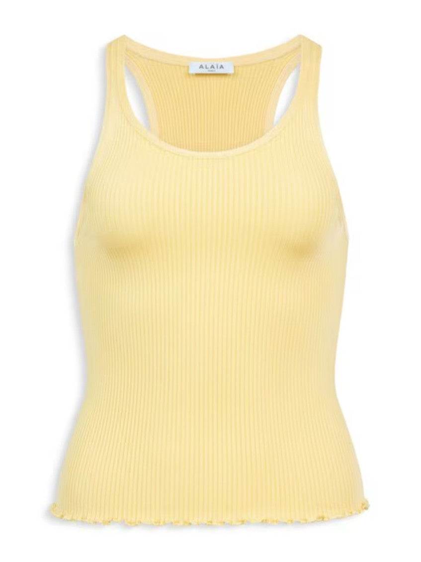 Yellow Scoop Neck Top 1