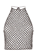 Brown Crochet Halter Neck Top 1