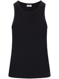 Black Solid Scoop Neck Top 1