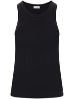 Black Solid Scoop Neck Top 1