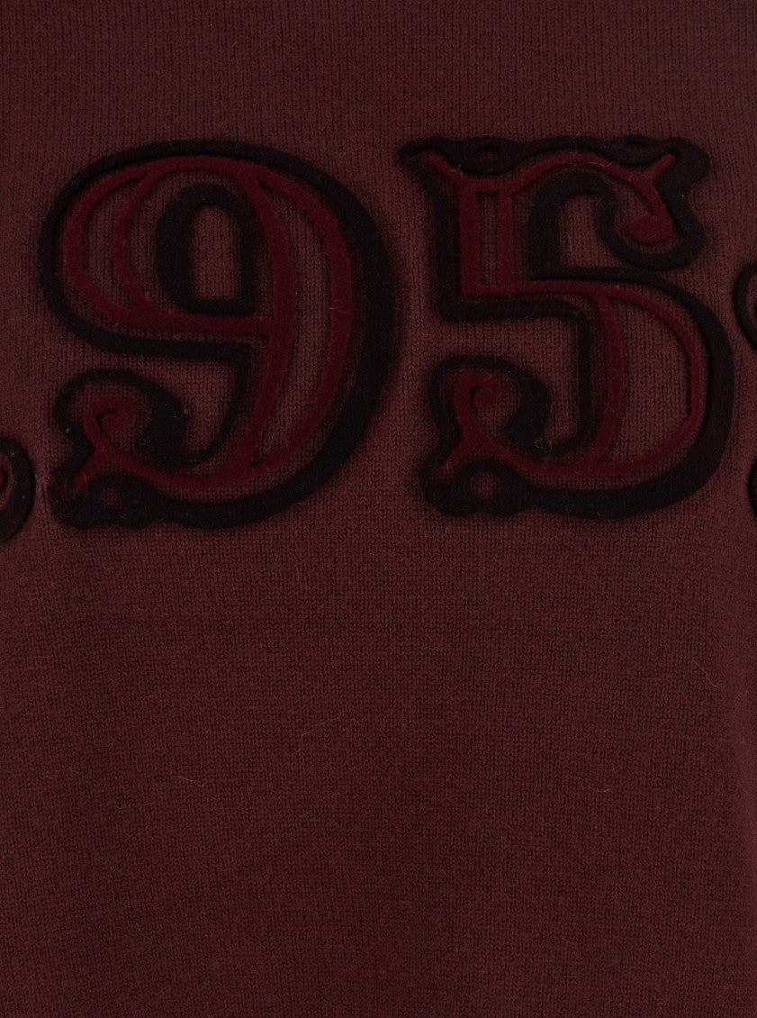 Maroon Graphic Crew Neck Sweatshirt 3
