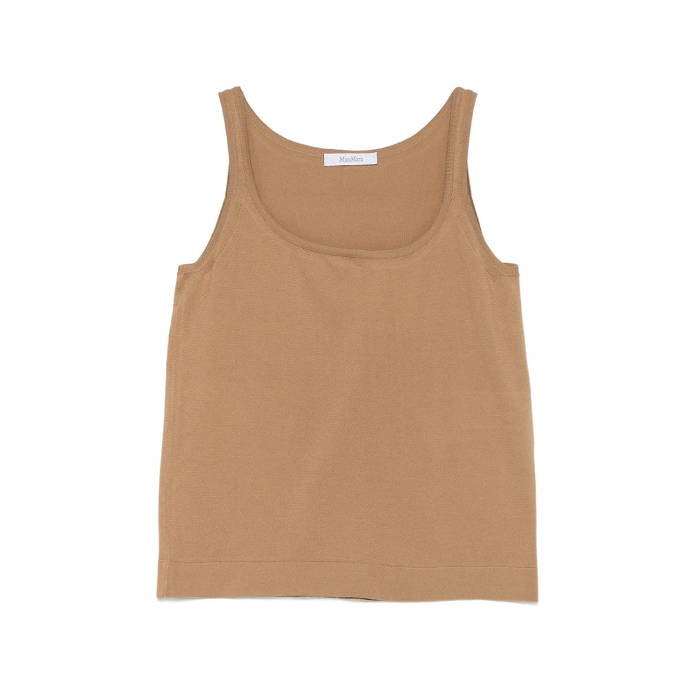 Beige Scoop Neck Top 1