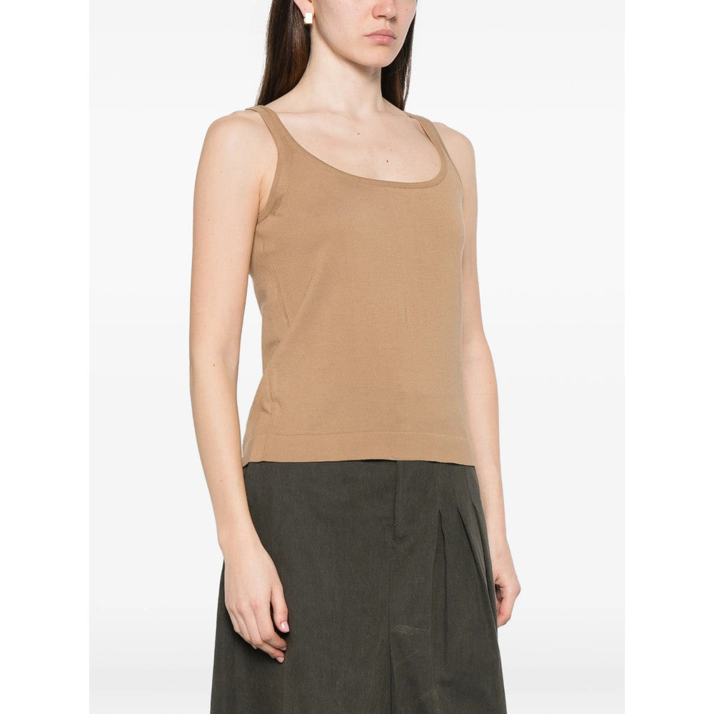 Beige Scoop Neck Top 4