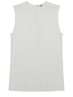 White Solid Round Neck Top 1