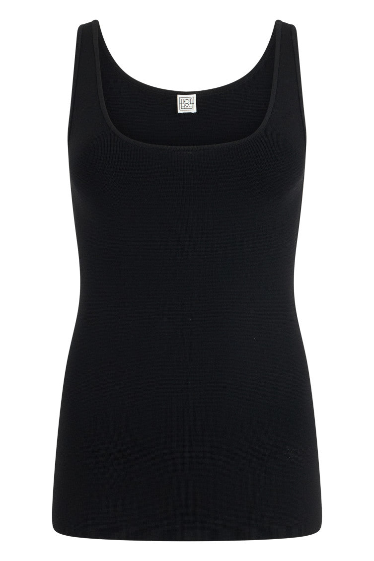 Black Scoop Neck Top 1