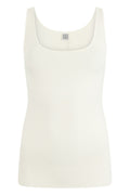 White Scoop Neck Top 1