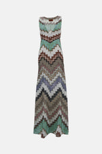 Multicolor Viscose Lamé Gown 1