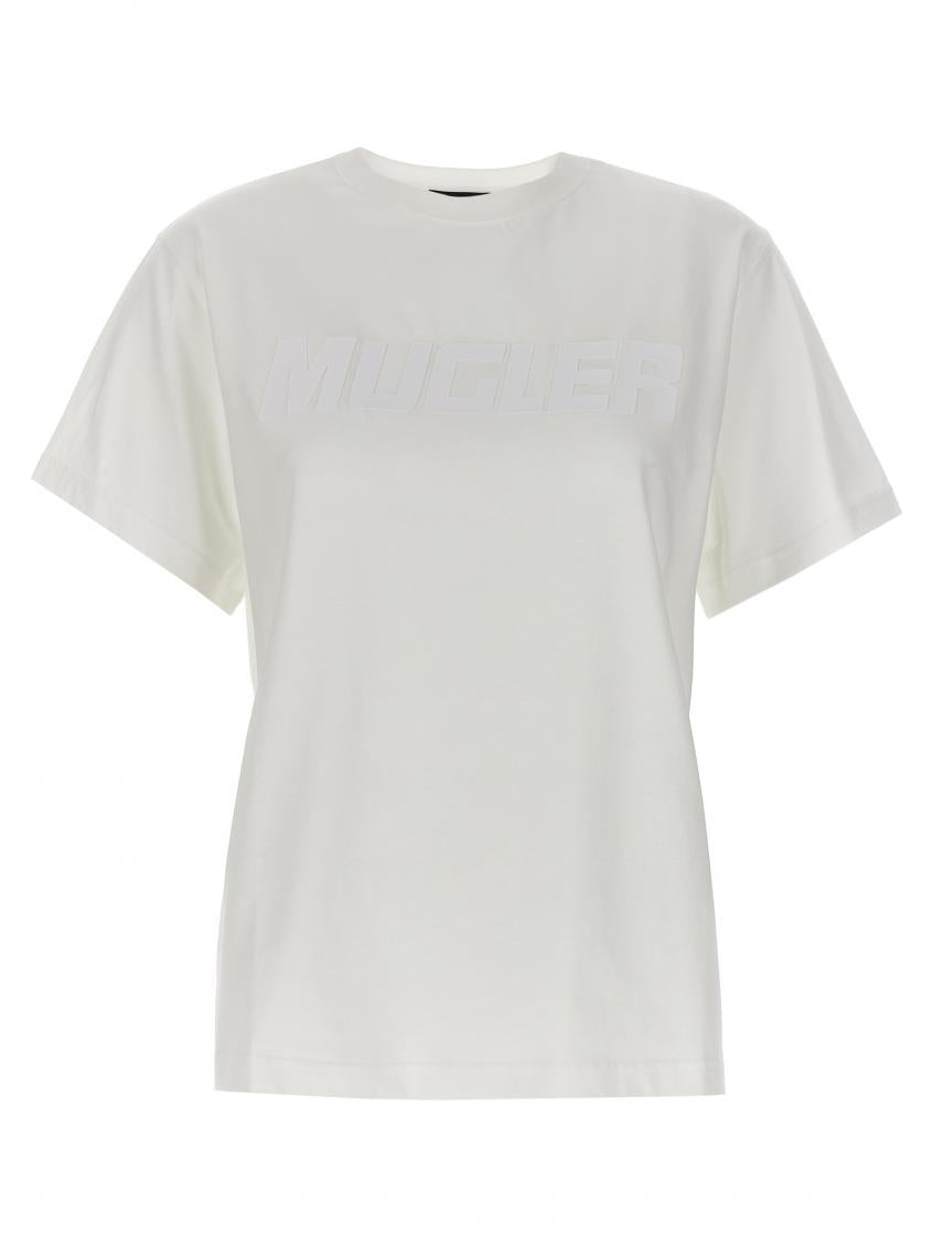 White Rubberized logo t-shirt 2