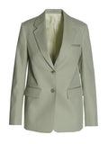 Green Wool single breast blazer jacket 1