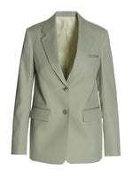 Green Wool single breast blazer jacket 1
