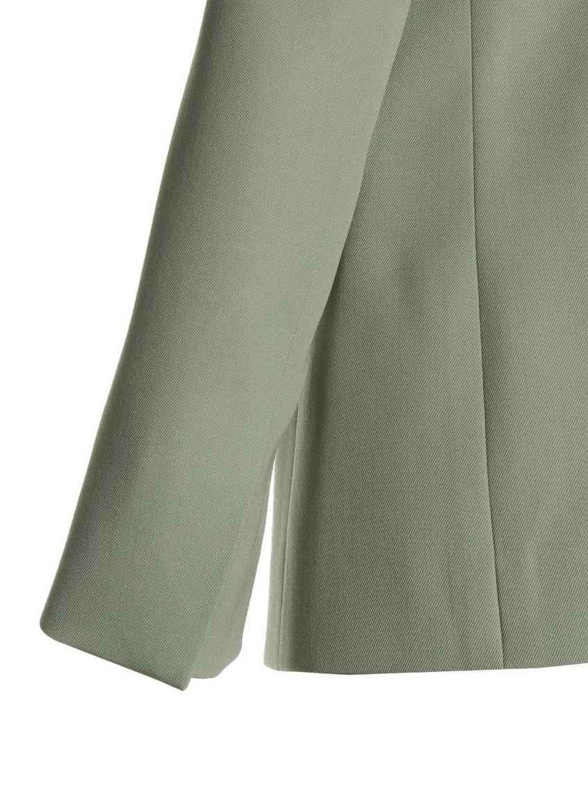 Green Wool single breast blazer jacket 4