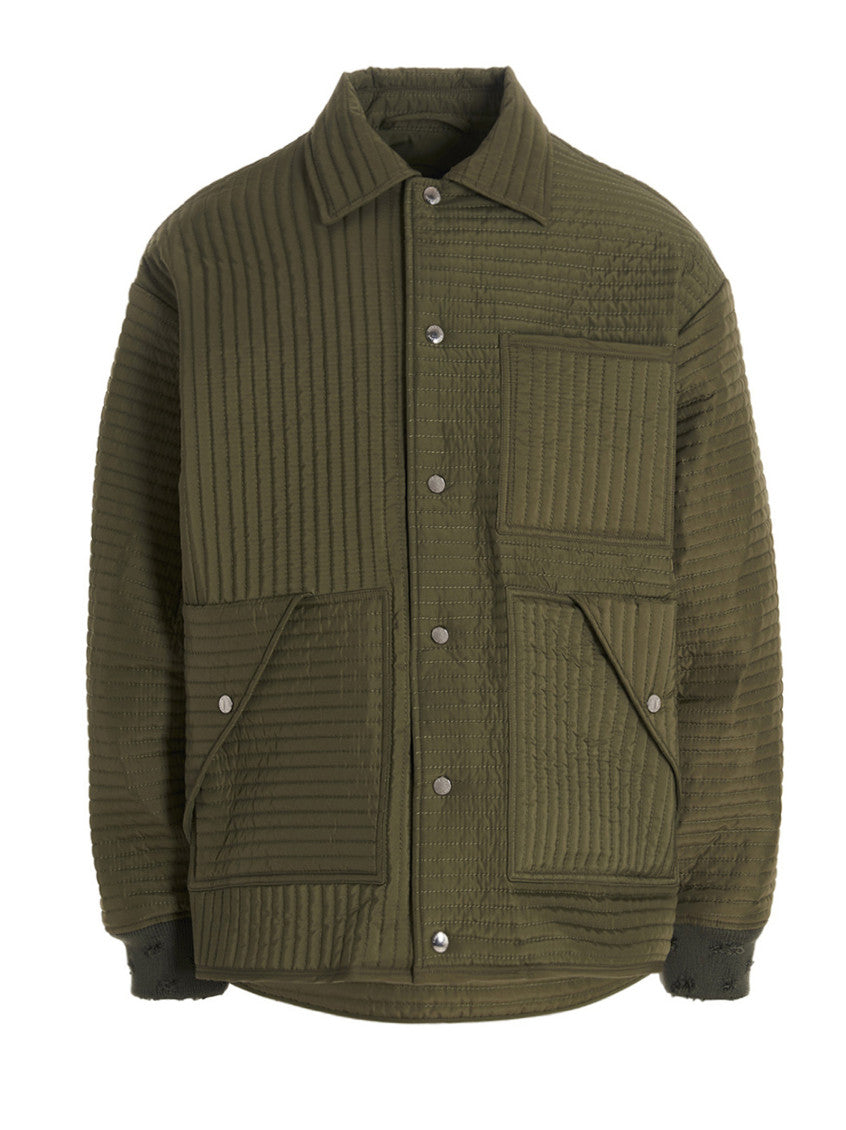 Olive Chore Quilted Jacket 1