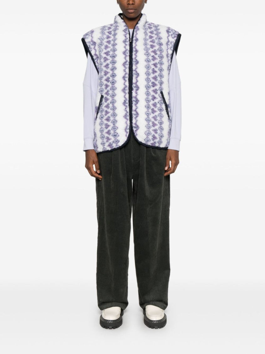 White  Printed Reversible Vest 3