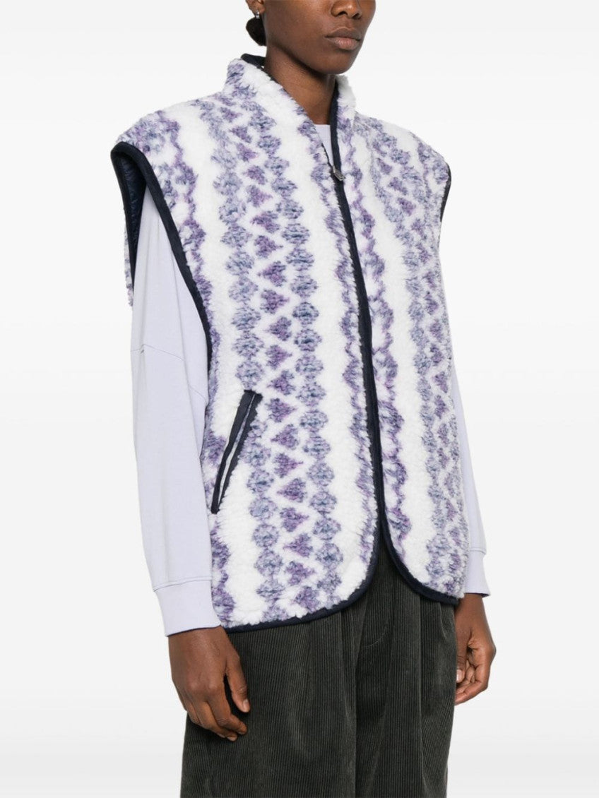 White  Printed Reversible Vest 4