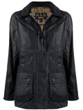 Navy Blue Beadnell Wax jacket 1