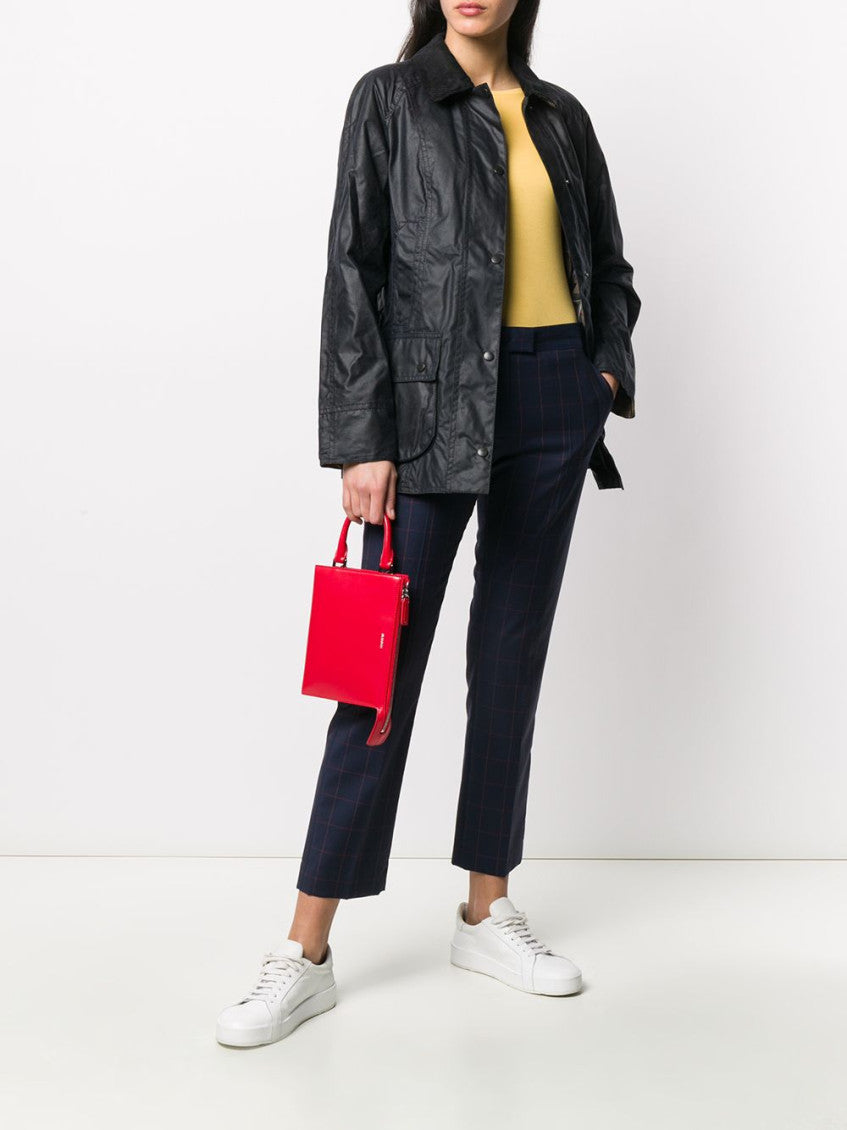Navy Blue Beadnell Wax jacket 5