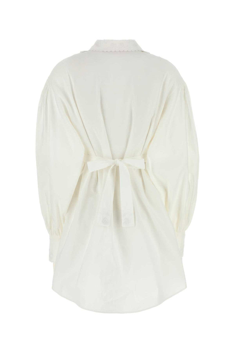 White Cotton And Linen Dress 2