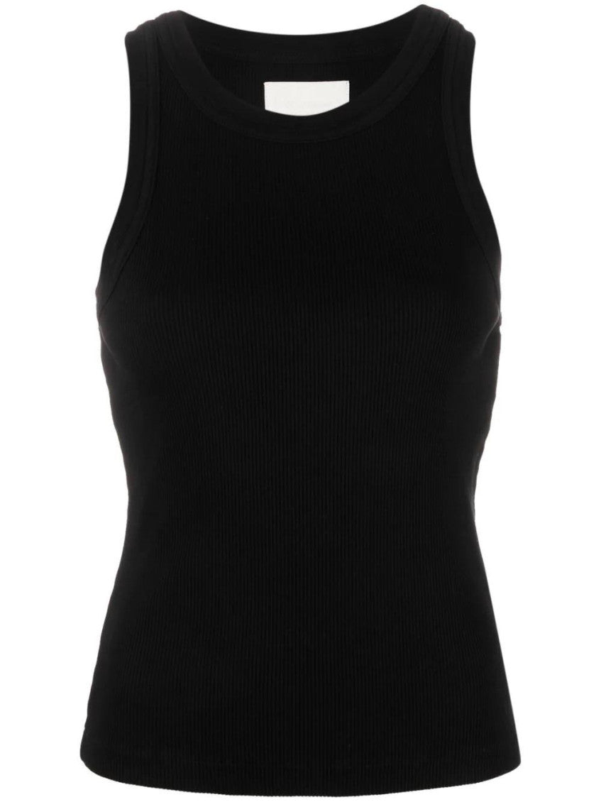 Black Sleeveless Ribbed Top 1
