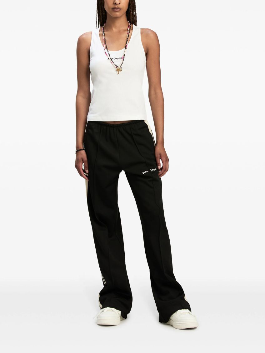 White Logo-embroidered Ribbed Tank Top 2