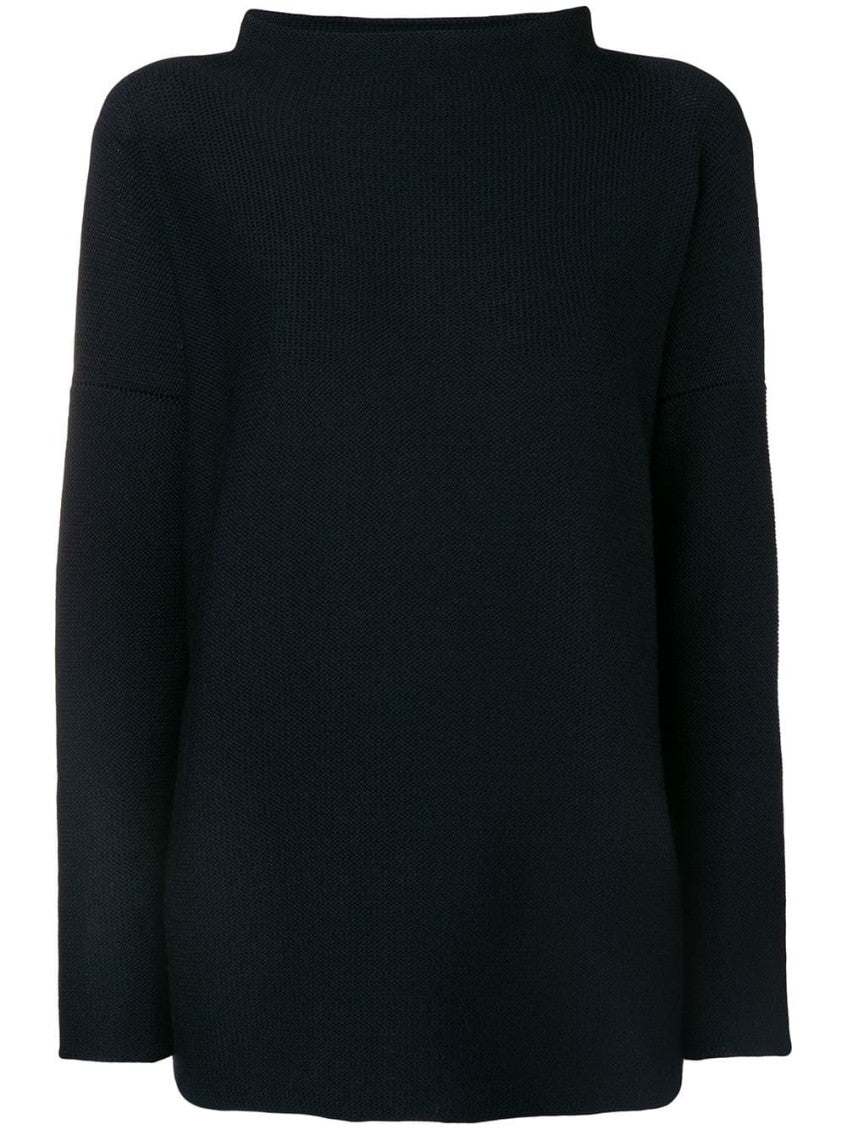 Blue Wool turtle-neck sweater 1