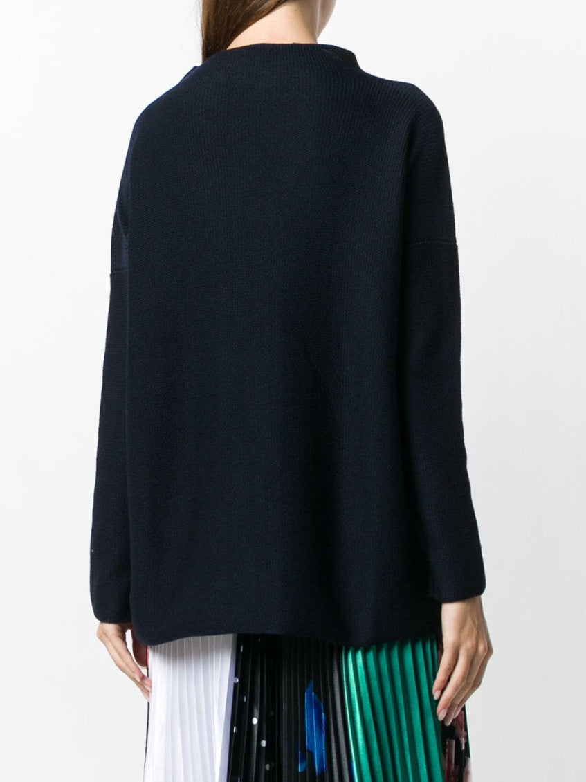 Blue Wool turtle-neck sweater 4