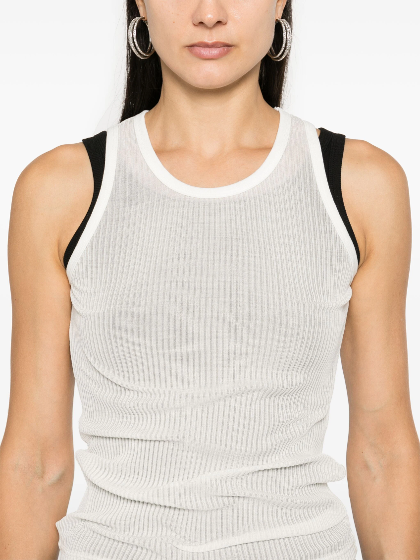 White Silk Tank Top 5