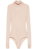 Beige Four Stitch-logo Bodysuit 1