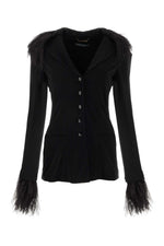 Black crepe blazer 1