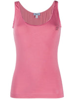 Pink Studded Logo Sleeveless Top 1
