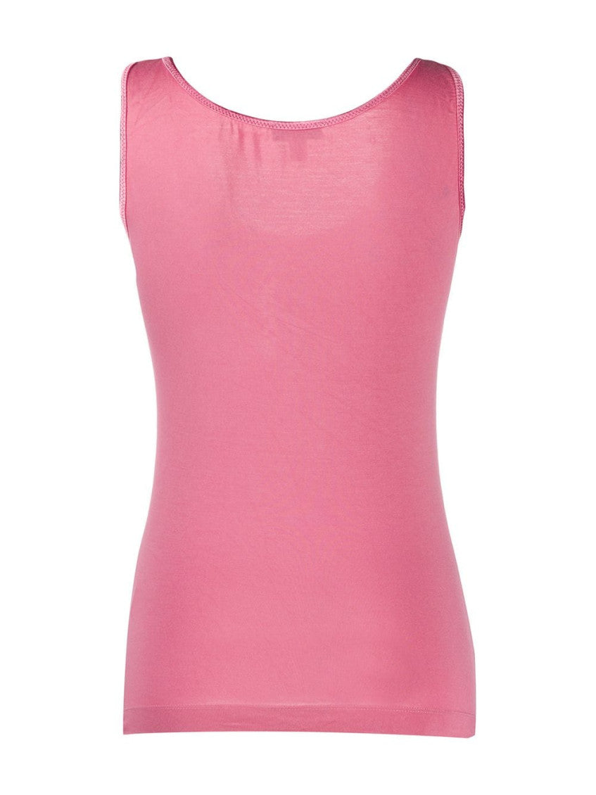 Pink Studded Logo Sleeveless Top 2