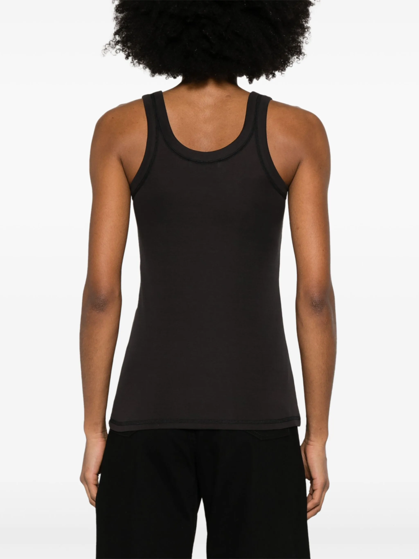 Dark Grey Fine-ribbed Tank Top 4