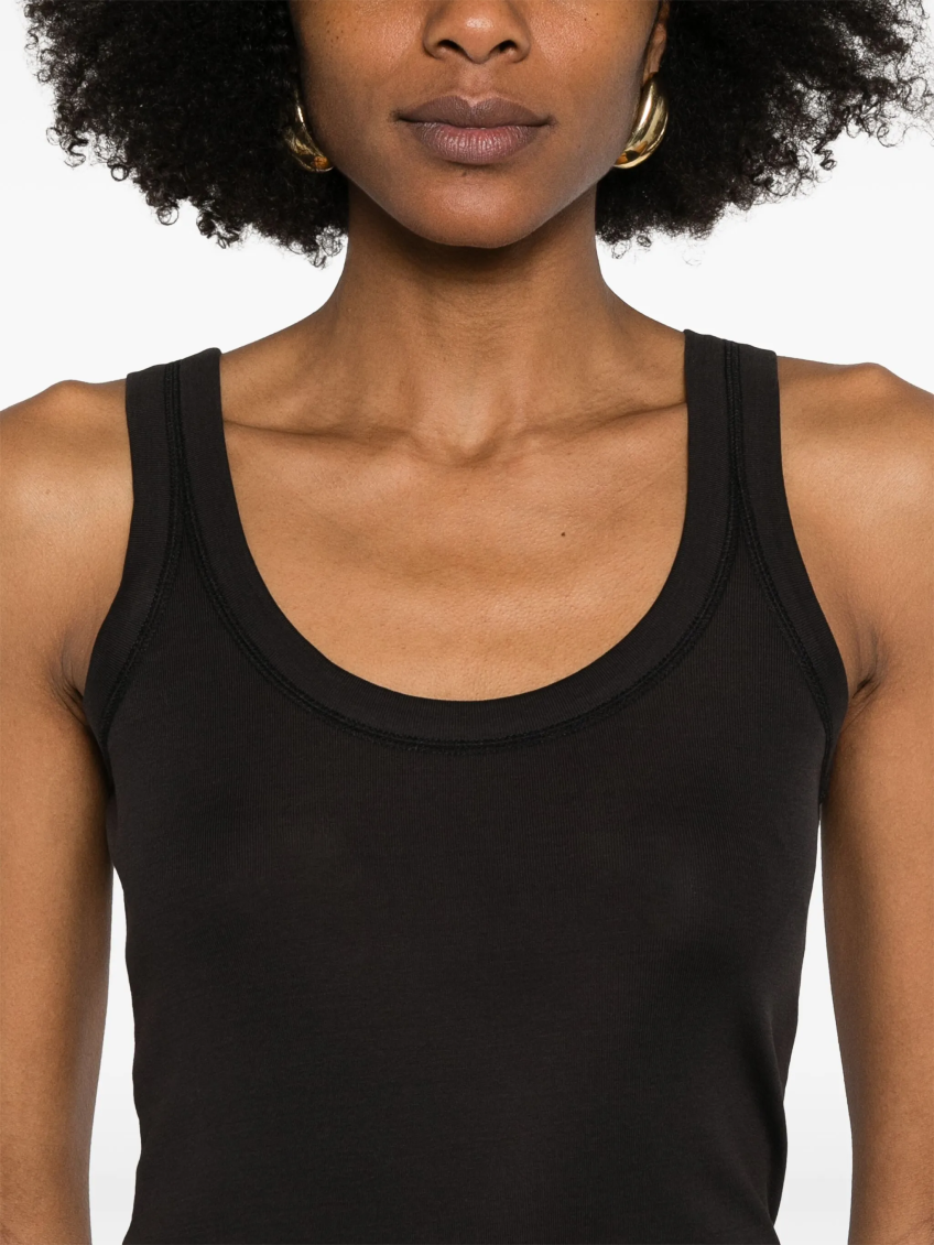 Dark Grey Fine-ribbed Tank Top 5