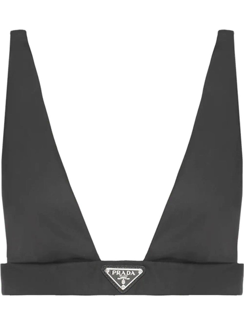 Black Re-Nylon bralette 1
