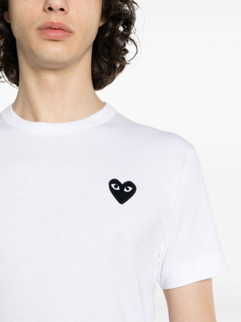 White Logo Cotton T-shirt 2
