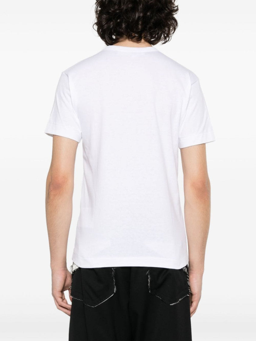 White Logo Cotton T-shirt 4