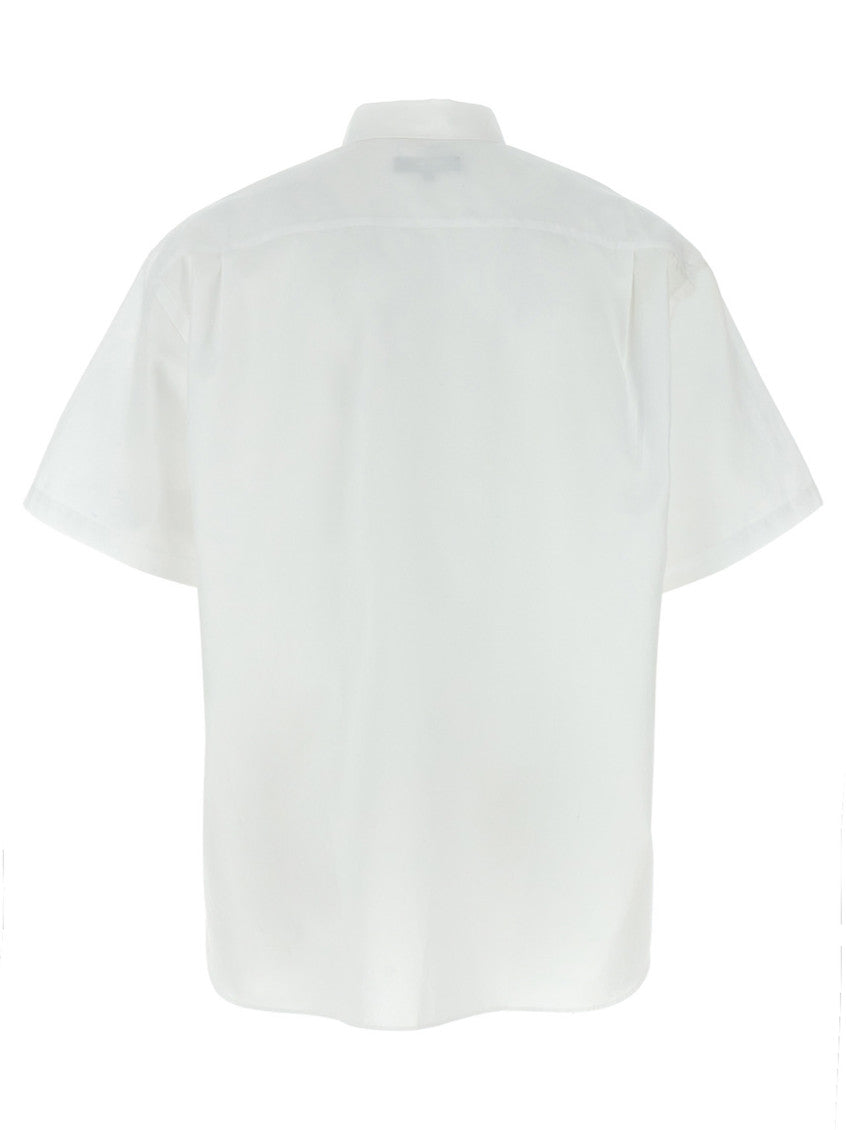 White Logo Embroidery Shirt 2