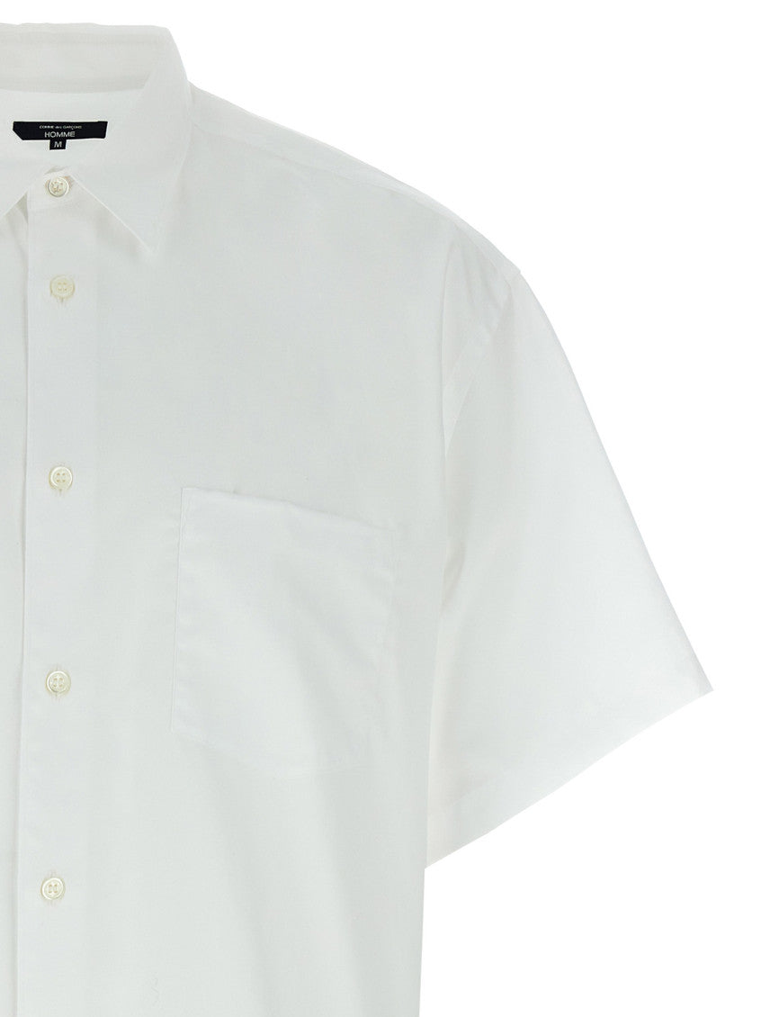 White Logo Embroidery Shirt 3