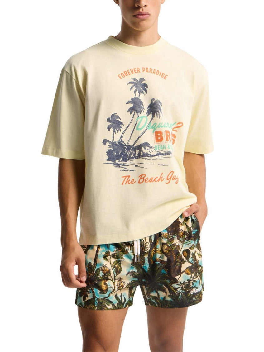 Beige Cotton T-Shirt 3