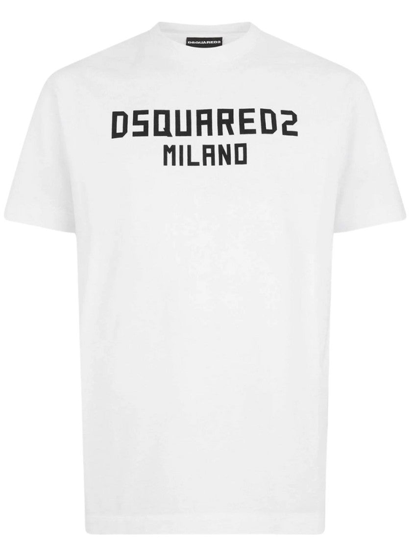 White Cotton Straight Fit T-Shirt 1