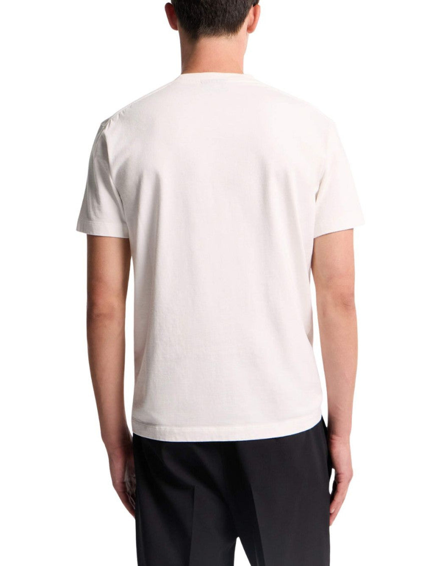 White Cotton Straight Fit T-Shirt 4