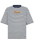White Cotton Striped T-Shirt 1